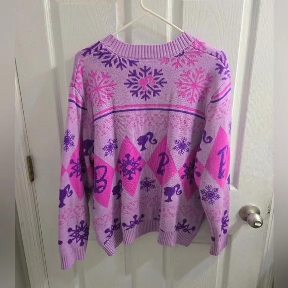 Barbie Pink and Purple Sweater - Crew Neck - Picture 3 of 3